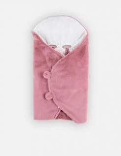 Noukie's Couvertures Bébé Et Enfant Couverture Nomade En Fausse Fourrure Rose Mix & Match (64 Cm) -Couvertures bébé et enfant Soldes couverture nomade en fausse fourrure rose mix match 64 cm 2