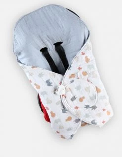 Couvertures bébé et enfant Soldes -Couvertures bébé et enfant Soldes couverture nomade en mousseline de coton bio jungle 1