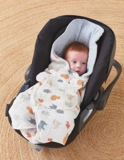 Noukie's Couvertures Bébé Et Enfant Couverture Nomade En Mousseline De Coton Bio Jungle -Couvertures bébé et enfant Soldes couverture nomade en mousseline de coton bio jungle 5