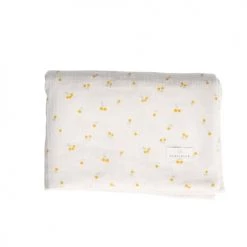 Gabrielle Paris Couvertures Bébé Et Enfant Couverture Ouatinée En Gaze De Coton Bio à Motifs Jaune