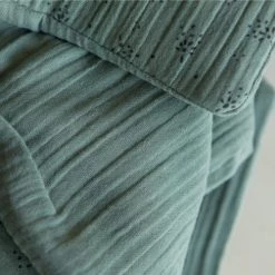 Gabrielle Paris Couvertures Bébé Et Enfant Couverture Ouatinée En Gaze De Coton Bio à Motifs Vert -Couvertures bébé et enfant Soldes couverture ouatinee en gaze de coton bio a motifs vert 4