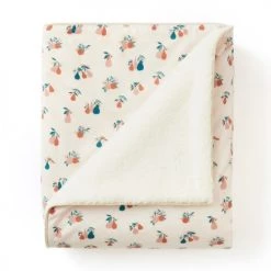 Cocoeko Couvertures Bébé Et Enfant Couverture Polaire & Coton Bio Bébé Poires D'automne (75 X 90 Cm)
