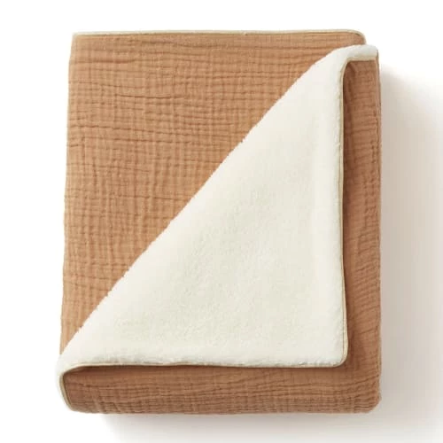 Cocoeko Couvertures Bébé Et Enfant Couverture Polaire & Gaze De Coton Bébé Camel (75x90cm) 3 Cocoeko Couvertures Bébé Et Enfant Couverture Polaire & Gaze De Coton Bébé Camel (75x90cm)