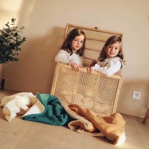 Cocoeko Couvertures Bébé Et Enfant Couverture Polaire & Gaze De Coton Bébé Vert Sapin (75 X 90 Cm) 7 Cocoeko Couvertures Bébé Et Enfant Couverture Polaire & Gaze De Coton Bébé Vert Sapin (75 X 90 Cm) – Image 5