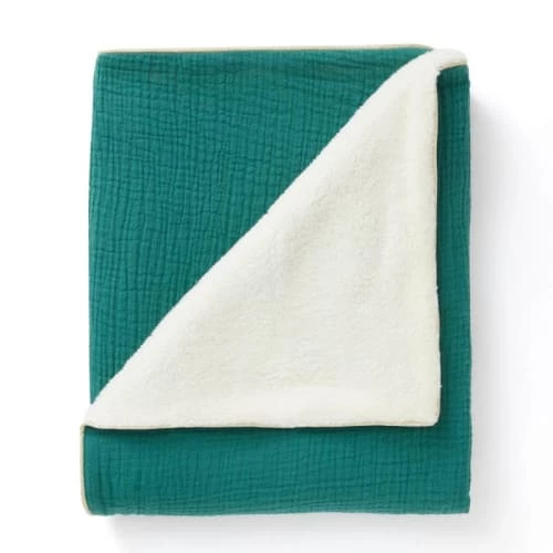 Cocoeko Couvertures Bébé Et Enfant Couverture Polaire & Gaze De Coton Bébé Vert Sapin (75 X 90 Cm) 3 Cocoeko Couvertures Bébé Et Enfant Couverture Polaire & Gaze De Coton Bébé Vert Sapin (75 X 90 Cm)