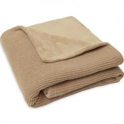 Jollein Couvertures Bébé Et Enfant Couverture Polaire Tricotée Basic Knit Biscuit (75 X 100 Cm)
