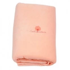 Eveil Et Nature Couvertures Bébé Et Enfant Edredon Velours 100x140 Cm Coton Bio Pêche