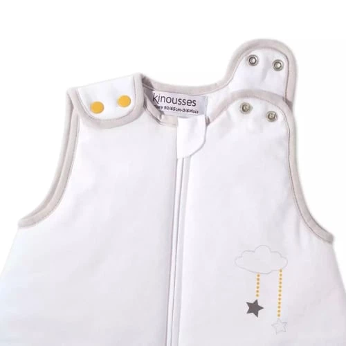 Kinousses Gigoteuses Gigoteuse Bébé 0-6 Mois Blanc Coton 6 Kinousses Gigoteuses Gigoteuse Bébé 0-6 Mois Blanc Coton – Image 4