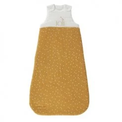 Maisons Du Monde Gigoteuses Gigoteuse Bébé 6-12 Mois En Gaze De Coton Jaune Moutarde, écru Et Doré