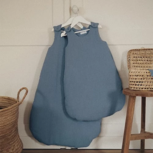 Cocoeko Gigoteuses Gigoteuse Bébé En Gaze De Coton Bleu Jean (0-6 Mois) 4 Cocoeko Gigoteuses Gigoteuse Bébé En Gaze De Coton Bleu Jean (0-6 Mois) – Image 2