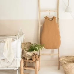 Cocoeko Gigoteuses Gigoteuse Bébé En Gaze De Coton Camel (0-3 Mois) -Couvertures bébé et enfant Soldes gigoteuse bebe en gaze de coton camel 0 3 mois 2