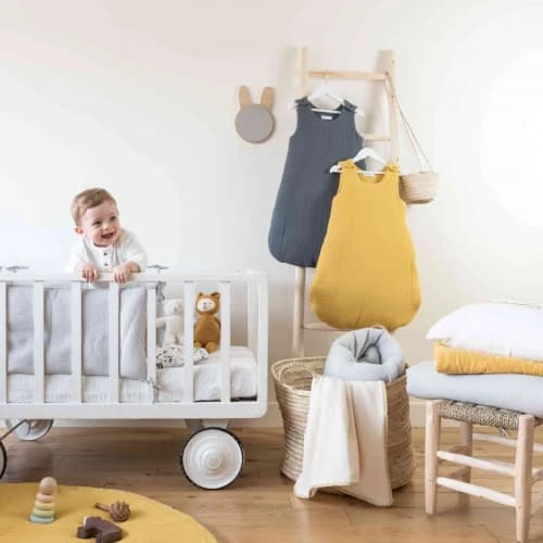 Cocoeko Gigoteuses Gigoteuse Bébé En Gaze De Coton Moutarde (6-24 Mois) 5 Cocoeko Gigoteuses Gigoteuse Bébé En Gaze De Coton Moutarde (6-24 Mois) – Image 3