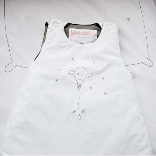 Little Crevette Gigoteuses Gigoteuse Coton Bio Blanche 24-36 Mois 5 Little Crevette Gigoteuses Gigoteuse Coton Bio Blanche 24-36 Mois – Image 3