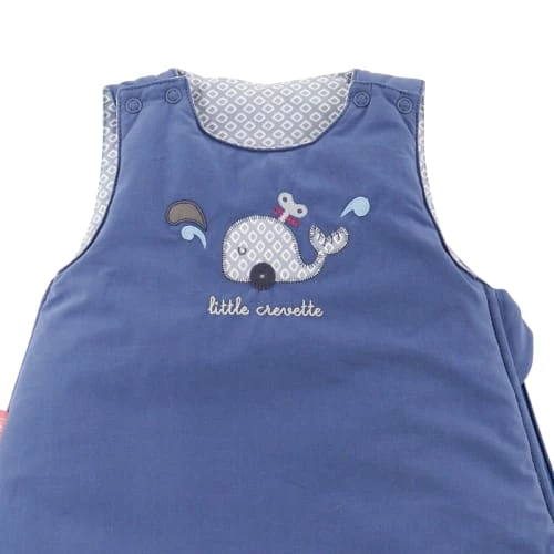 Little Crevette Gigoteuses Gigoteuse Coton Bio Bleue 6-18 Mois 4 Little Crevette Gigoteuses Gigoteuse Coton Bio Bleue 6-18 Mois – Image 2