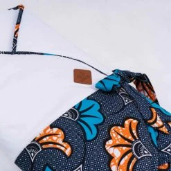 Sevira Kids Gigoteuses Gigoteuse D'emmaillotage évolutive Wax Fleurs De Mariage - Bleu -Couvertures bébé et enfant Soldes gigoteuse d emmaillotage evolutive wax fleurs de mariage bleu 3