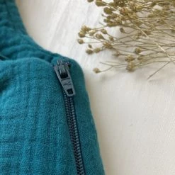 Cocoeko Gigoteuses Gigoteuse En Gaze De Coton Bleu Paon (0-6 Mois) -Couvertures bébé et enfant Soldes gigoteuse en gaze de coton bleu paon 0 6 mois 2