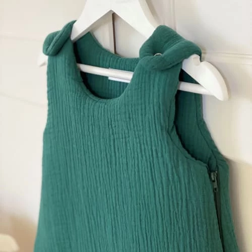 Cocoeko Gigoteuses Gigoteuse En Gaze De Coton Vert Sapin (0-6 Mois) 4 Cocoeko Gigoteuses Gigoteuse En Gaze De Coton Vert Sapin (0-6 Mois) – Image 2