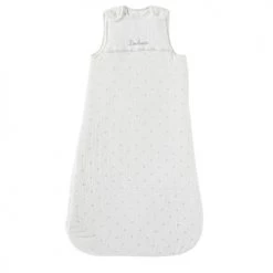 Maisons Du Monde Gigoteuses Gigoteuse En Popeline Broderie "Bonheur" Blance Et Argentée