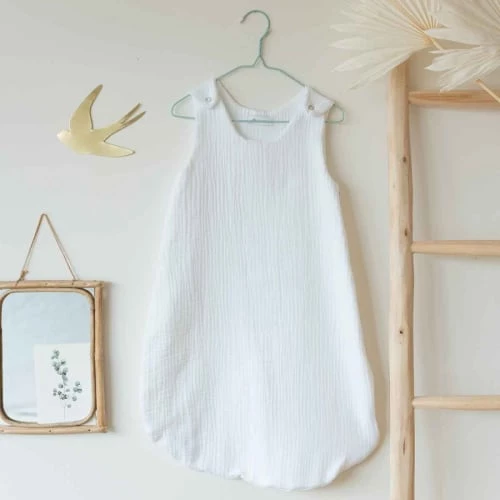 Cocoeko Gigoteuses Gigoteuse été En Gaze De Coton Blanc (0-6 Mois) 5 Cocoeko Gigoteuses Gigoteuse été En Gaze De Coton Blanc (0-6 Mois) – Image 3