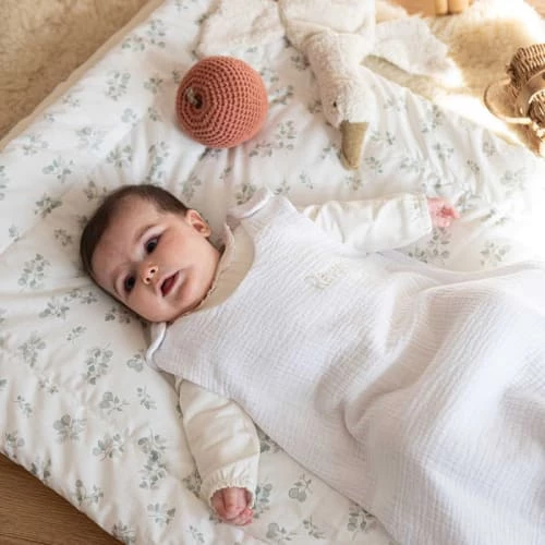Cocoeko Gigoteuses Gigoteuse été En Gaze De Coton Blanc (6-24 Mois) 6 Cocoeko Gigoteuses Gigoteuse été En Gaze De Coton Blanc (6-24 Mois) – Image 4