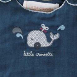Little Crevette Gigoteuses Gigoteuse été Lange Coton Bio Bleue 24-36 Mois -Couvertures bébé et enfant Soldes gigoteuse ete lange coton bio bleue 24 36 mois 2