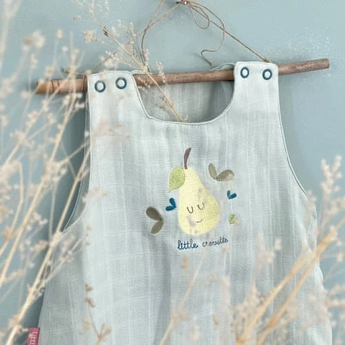 Little Crevette Gigoteuses Gigoteuse été Lange Coton Bio Turquoise 0-6 Mois 4 Little Crevette Gigoteuses Gigoteuse été Lange Coton Bio Turquoise 0-6 Mois – Image 2