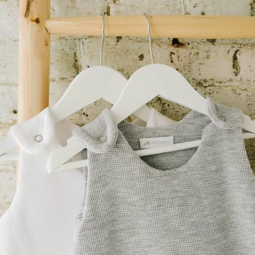 Cocoeko Gigoteuses Gigoteuse été Maille Nid D'abeille Gris Chiné (0-3 Mois) 6 Cocoeko Gigoteuses Gigoteuse été Maille Nid D'abeille Gris Chiné (0-3 Mois) – Image 4