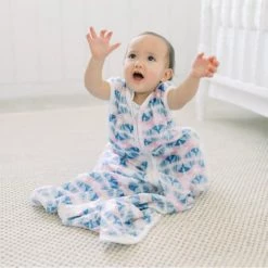 Aden + Anais Gigoteuses Gigoteuse Légère En Mousseline De Coton 0-6 Mois A Motif Bleu -Couvertures bébé et enfant Soldes gigoteuse legere en mousseline de coton 0 6 mois a motif bleu 2