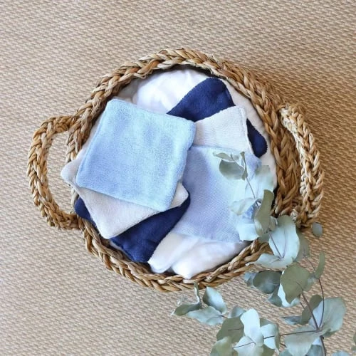 Kinousses Capes De Bain Bébé Et Peignoirs Enfant Lingettes Lavables Bébé Bleu Coton 8 Kinousses Capes De Bain Bébé Et Peignoirs Enfant Lingettes Lavables Bébé Bleu Coton – Image 6