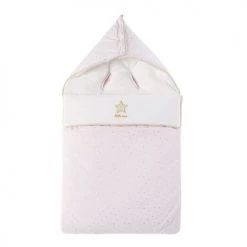 Maisons Du Monde Gigoteuses Nid D'ange Bébé En Coton Rose, Blanc Et Doré