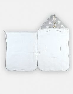 Noukie's Gigoteuses Nid D'ange Passe Sangle En Mousseline Bio Anna & Milo Eléphant Gris -Couvertures bébé et enfant Soldes nid d ange passe sangle en mousseline bio anna milo elephant gris 2