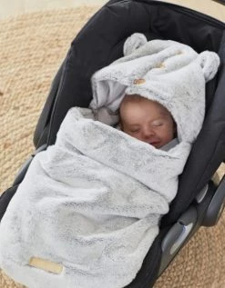 Noukie's Gigoteuses Nid D'ange Passe Sangle Sherpa Mix & Match Gris Clair -Couvertures bébé et enfant Soldes nid d ange passe sangle sherpa mix match gris clair 5