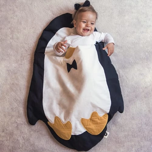 Baby Bites Couvertures Bébé Et Enfant Nid D'ange Pingouin Noir Et Blanc (85 Cm) 6 Baby Bites Couvertures Bébé Et Enfant Nid D'ange Pingouin Noir Et Blanc (85 Cm) – Image 4