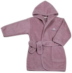 Eveil Et Nature Capes De Bain Bébé Et Peignoirs Enfant Peignoir 12/24 Mois Coton Bio Bois De Rose