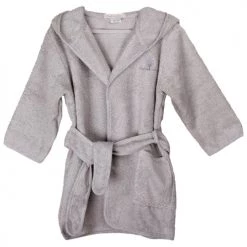 Eveil Et Nature Capes De Bain Bébé Et Peignoirs Enfant Peignoir 12/24 Mois Coton Bio Gris