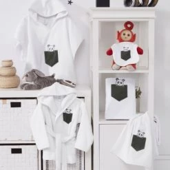 Sensei Maison Capes De Bain Bébé Et Peignoirs Enfant Peignoir De Bain Enfant Blanc 04 Ans -Couvertures bébé et enfant Soldes peignoir de bain enfant blanc 04 ans 4