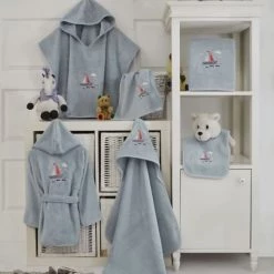 Sensei Maison Capes De Bain Bébé Et Peignoirs Enfant Peignoir De Bain Enfant Bleu Arctic 6 Ans -Couvertures bébé et enfant Soldes peignoir de bain enfant bleu arctic 6 ans 4