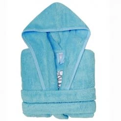 Sensei Maison Capes De Bain Bébé Et Peignoirs Enfant Peignoir De Bain Enfant Bleu Turquoise 06 Ans -Couvertures bébé et enfant Soldes peignoir de bain enfant bleu turquoise 06 ans 2