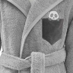 Sensei Maison Capes De Bain Bébé Et Peignoirs Enfant Peignoir De Bain Enfant Gris Perle 04 Ans -Couvertures bébé et enfant Soldes peignoir de bain enfant gris perle 04 ans 3