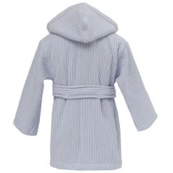 Sensei Maison Capes De Bain Bébé Et Peignoirs Enfant Peignoir De Bain Enfant Rayé Une Face éponge Bleu 02 Ans -Couvertures bébé et enfant Soldes peignoir de bain enfant raye une face eponge bleu 02 ans 1