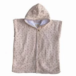 Gabrielle Paris Capes De Bain Bébé Et Peignoirs Enfant Peignoir En Gaze De Coton Biologique à Motifs Rose -Couvertures bébé et enfant Soldes peignoir en gaze de coton biologique a motifs rose 3