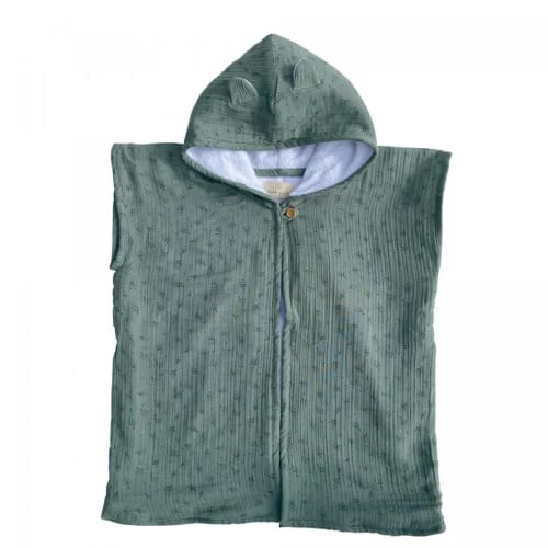 Gabrielle Paris Capes De Bain Bébé Et Peignoirs Enfant Peignoir En Gaze De Coton Biologique à Motifs Vert 6 Gabrielle Paris Capes De Bain Bébé Et Peignoirs Enfant Peignoir En Gaze De Coton Biologique à Motifs Vert – Image 4