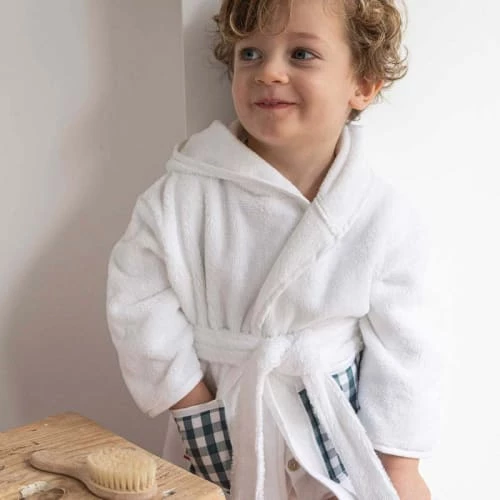Cocoeko Capes De Bain Bébé Et Peignoirs Enfant Peignoir Enfant Blanc & Imprimé Vichy (2-3 Ans) 5 Cocoeko Capes De Bain Bébé Et Peignoirs Enfant Peignoir Enfant Blanc & Imprimé Vichy (2-3 Ans) – Image 3