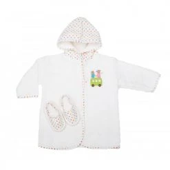 LASA Home Capes De Bain Bébé Et Peignoirs Enfant Peignoir Enfant Coton Blanc 0/6 M