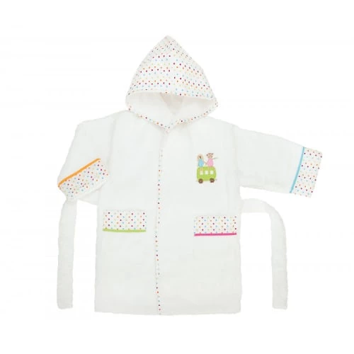 LASA Home Capes De Bain Bébé Et Peignoirs Enfant Peignoir Enfant Coton Blanc 4 Ans 3 LASA Home Capes De Bain Bébé Et Peignoirs Enfant Peignoir Enfant Coton Blanc 4 Ans