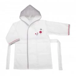 LASA Home Capes De Bain Bébé Et Peignoirs Enfant Peignoir Enfant Coton Gris 6 ANS