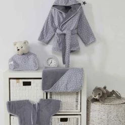 Sensei Maison Capes De Bain Bébé Et Peignoirs Enfant Peignoir Enfant Doublé Galet 02 Ans -Couvertures bébé et enfant Soldes peignoir enfant double galet 02 ans 4