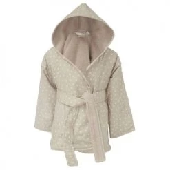 Sensei Maison Capes De Bain Bébé Et Peignoirs Enfant Peignoir Enfant Doublé Sable 02 Ans
