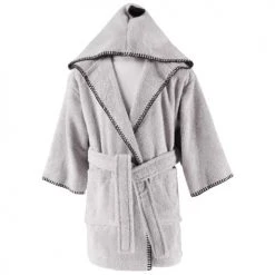 Sensei Maison Capes De Bain Bébé Et Peignoirs Enfant Peignoir Enfant En Coton Bio Gris Perle 04 Ans -Couvertures bébé et enfant Soldes peignoir enfant en coton bio gris perle 04 ans 2