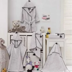 Sensei Maison Capes De Bain Bébé Et Peignoirs Enfant Peignoir Enfant En Coton Bio Gris Perle 06 Ans -Couvertures bébé et enfant Soldes peignoir enfant en coton bio gris perle 06 ans 3